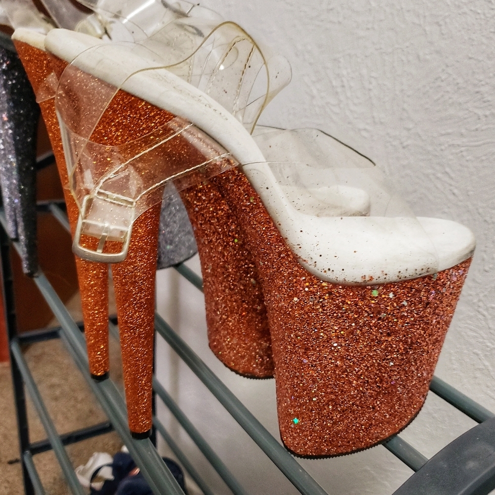 Custom, famous pole instructor-owned heels size 7